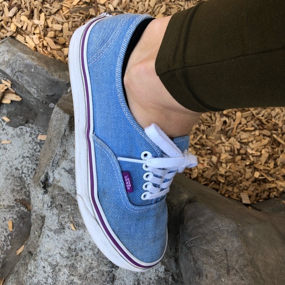 vans blue jeans shoes